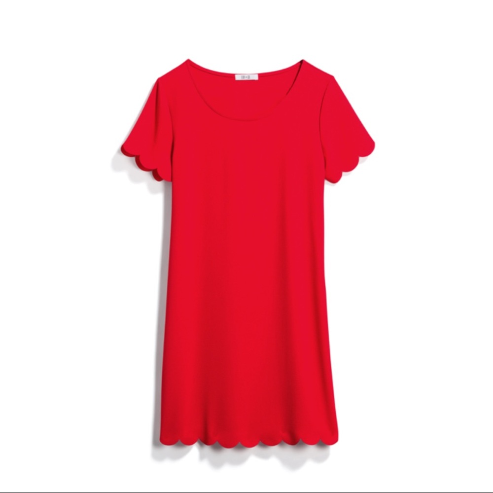 LUX & CO Linley Scallop Detail Dress